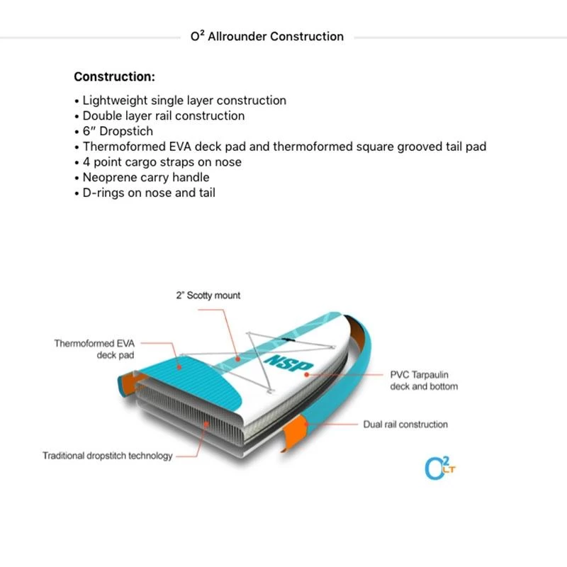 Pack SUP Nsp Pack Gonflable NSP O2 All Rounder LT 4 Pack SUP Nsp Pack Gonflable NSP O2 All Rounder LT – Image 2
