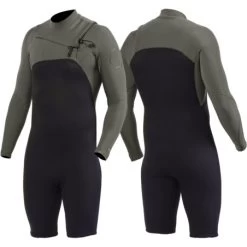 Shorty Néoprène Manches Longues Vissla High Seas II 2/2mm FZ 2023 - Kaki -Surf Promotion Boutique shorty neoprene manches longues vissla high seas ii 2 2mm fz 2023 kaki 5